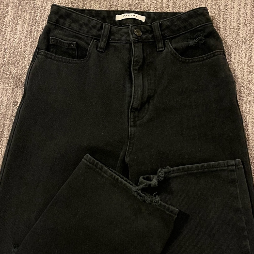 PacSun high waisted black ripped jeans.